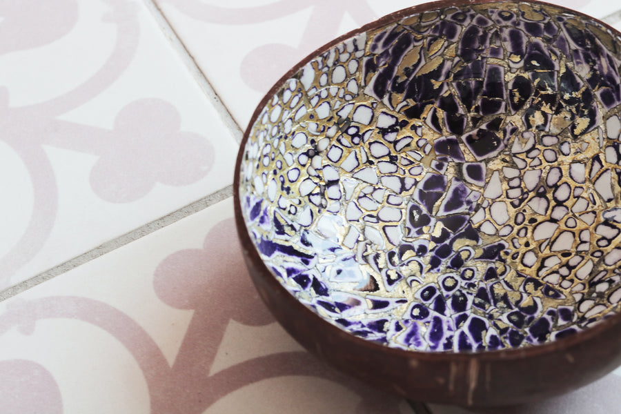 Purple Coconut Eggshell Bowl