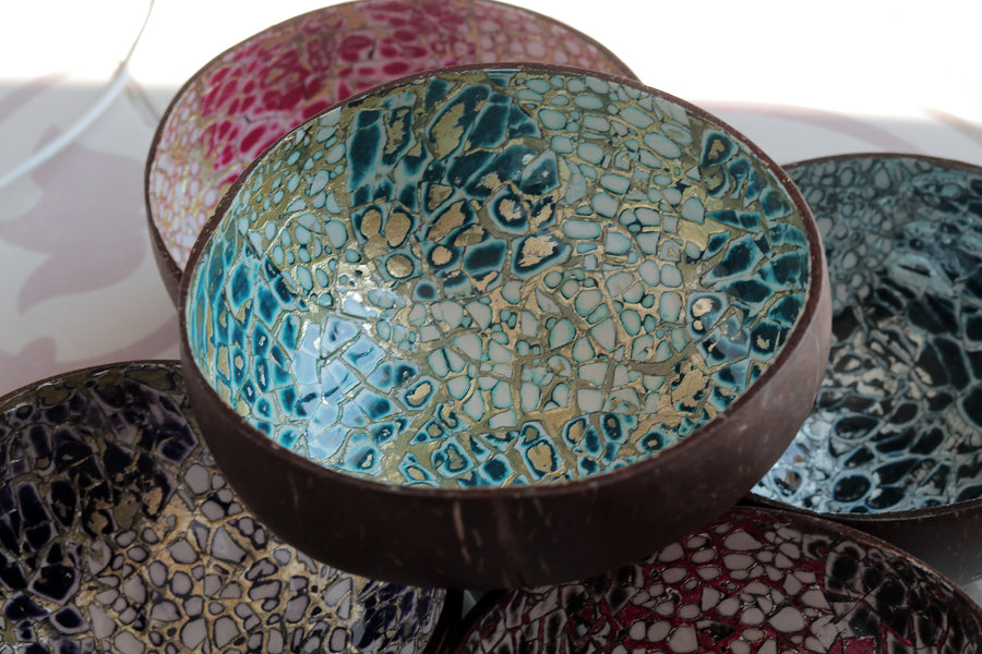 Purple Coconut Eggshell Bowl